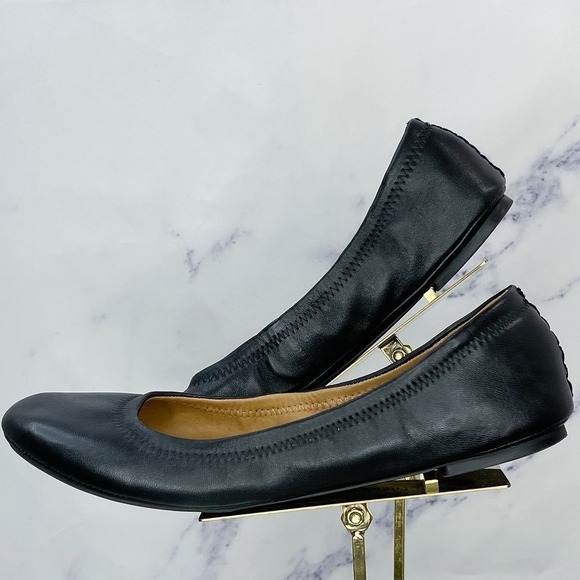 Lucky Brand | ‘Erin’ Black Leather Flats | 10 - Picture 7 of 12